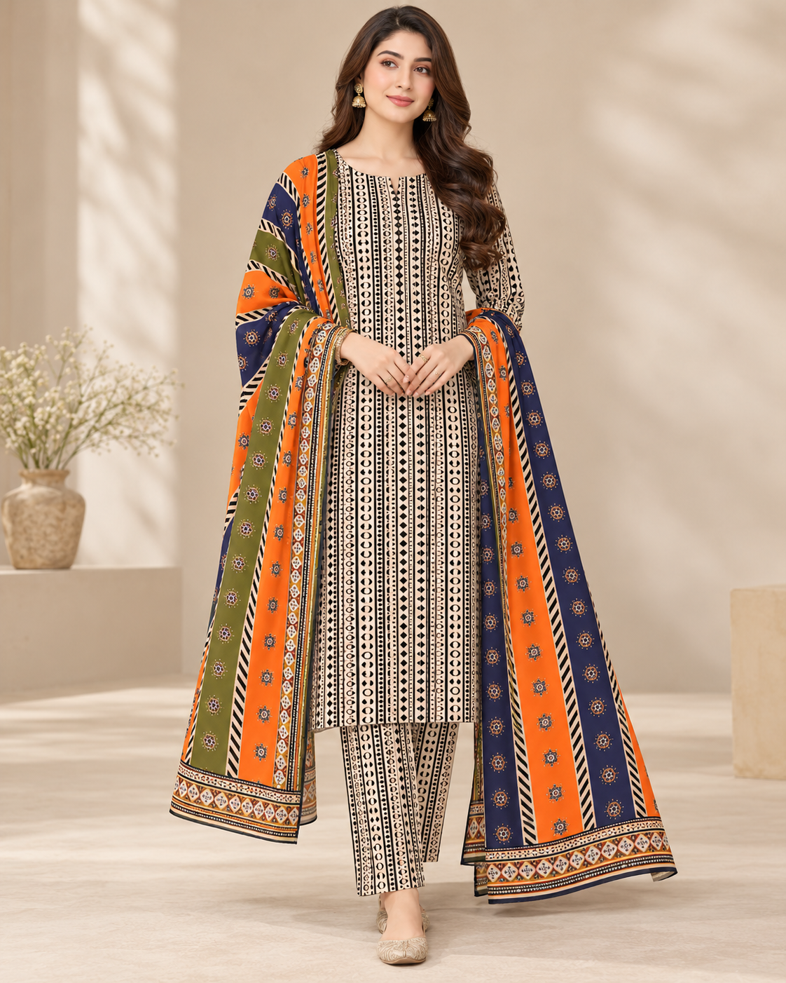 “Pari Khaddar 3-Piece Unstitched Suit