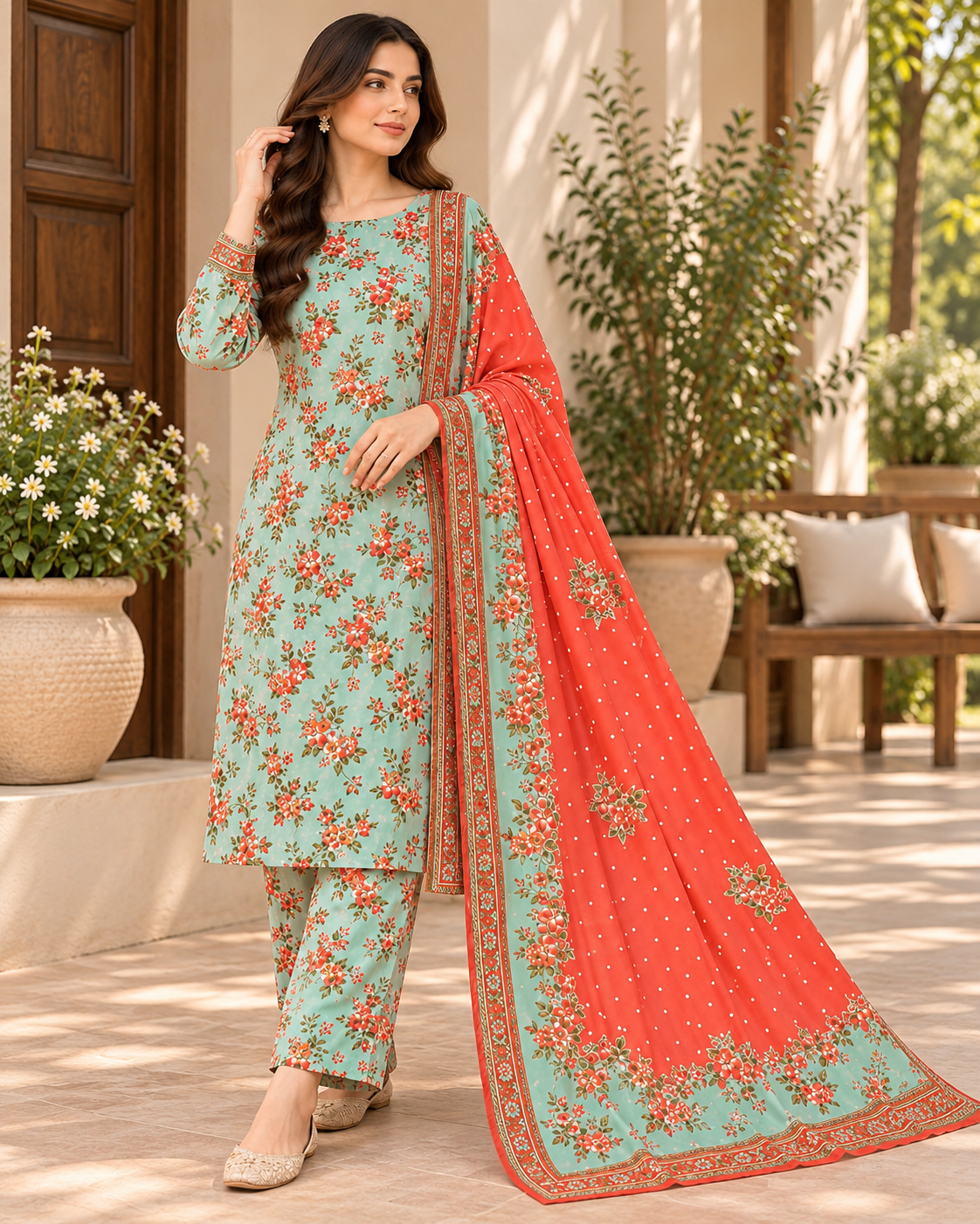 “Mahnoor Khaddar 3-Piece Unstitched Suit”