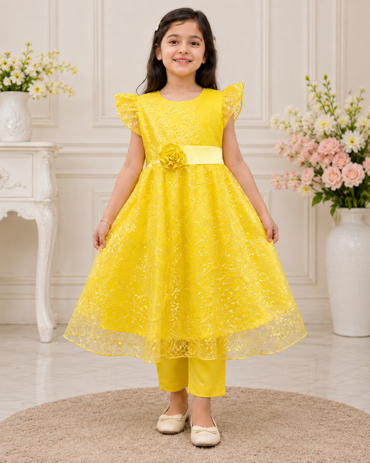 Chand Sitara Kids Party Suit