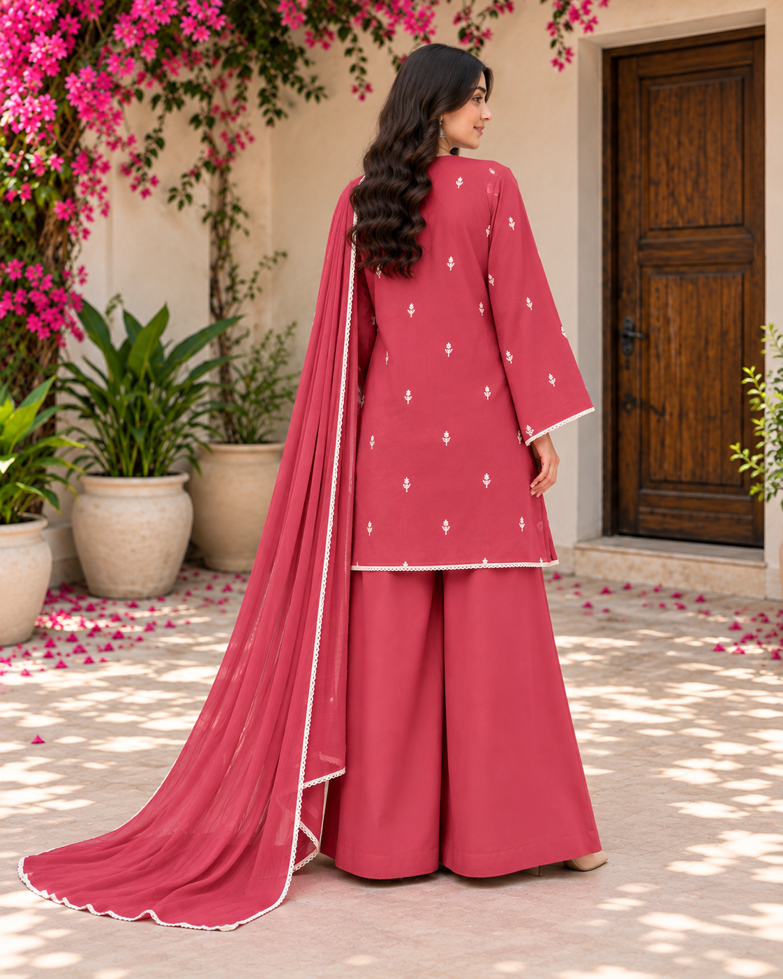 Bahar-e-Khas Embroidered Cotton Festive Suit, Ready to Wear