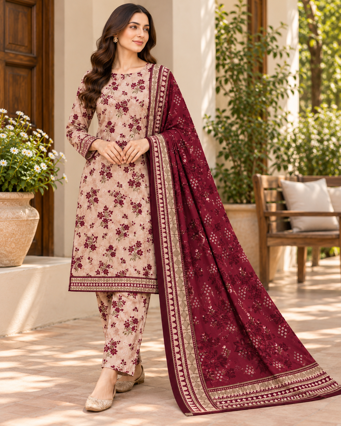 “Gulrang Khaddar 3-Piece Unstitched Suit”
