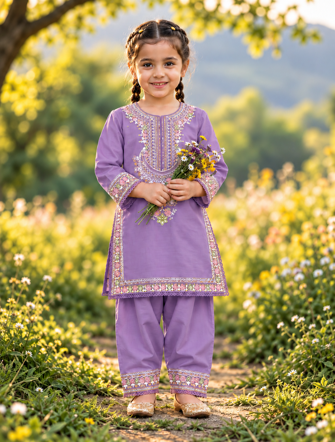 Golden Petals Kids Set