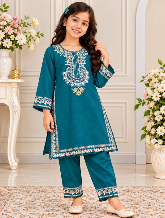 Teal Bloom Co-Ord Set