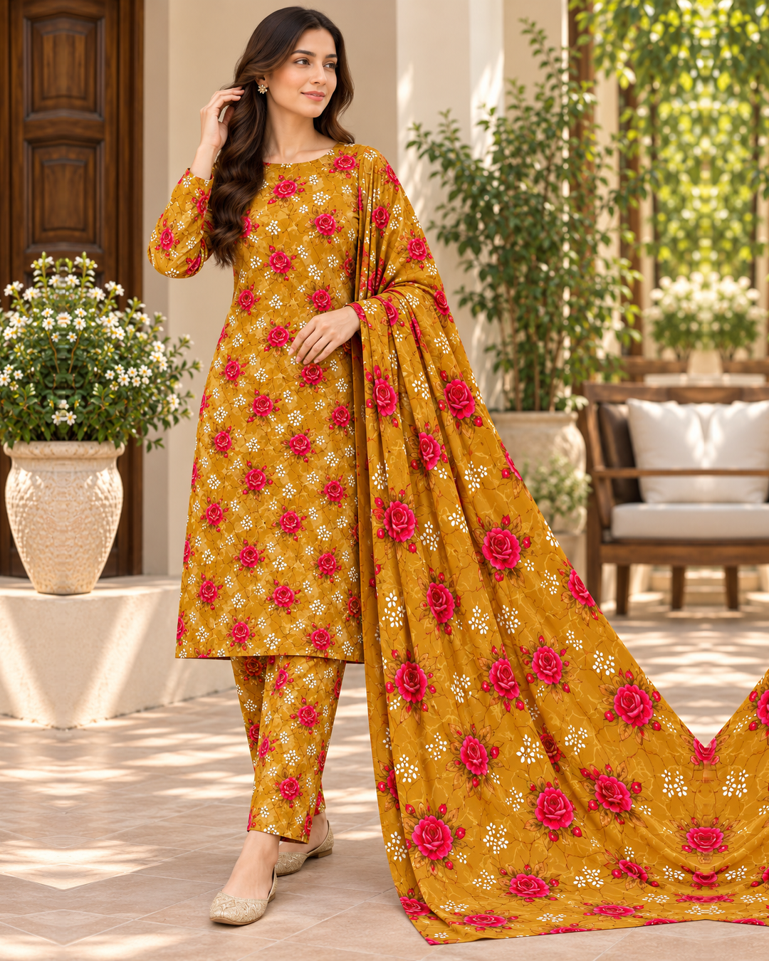“Sitara Khaddar 3-Piece Unstitched Suit”
