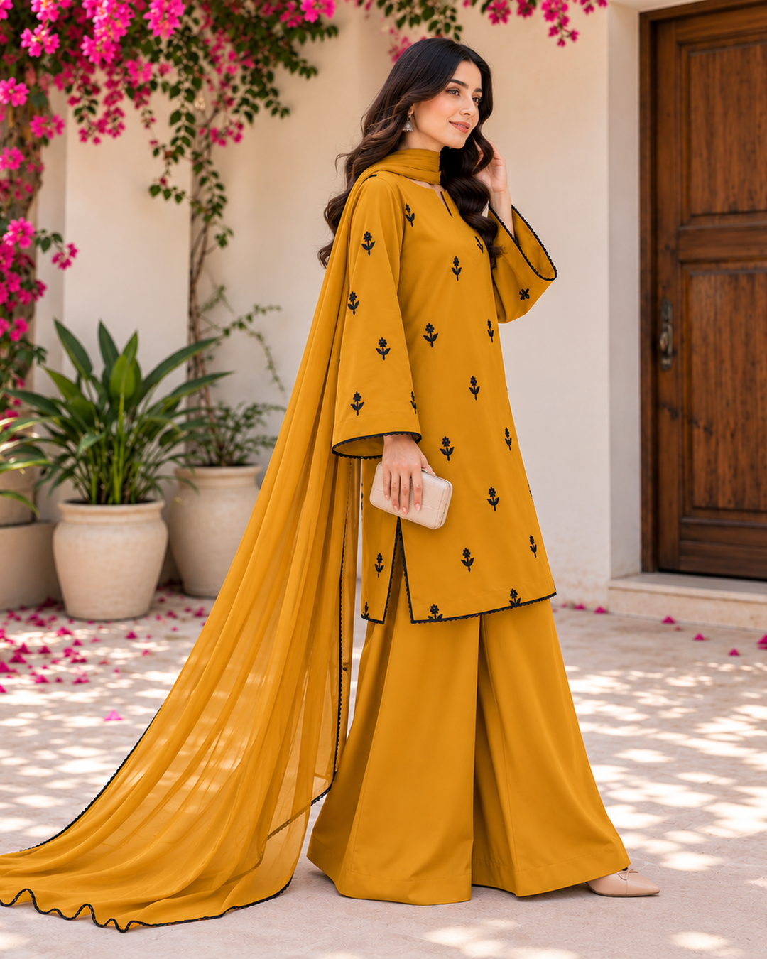 Bahar-e-Khas Embroidered Cotton Festive Suit, Ready to Wear