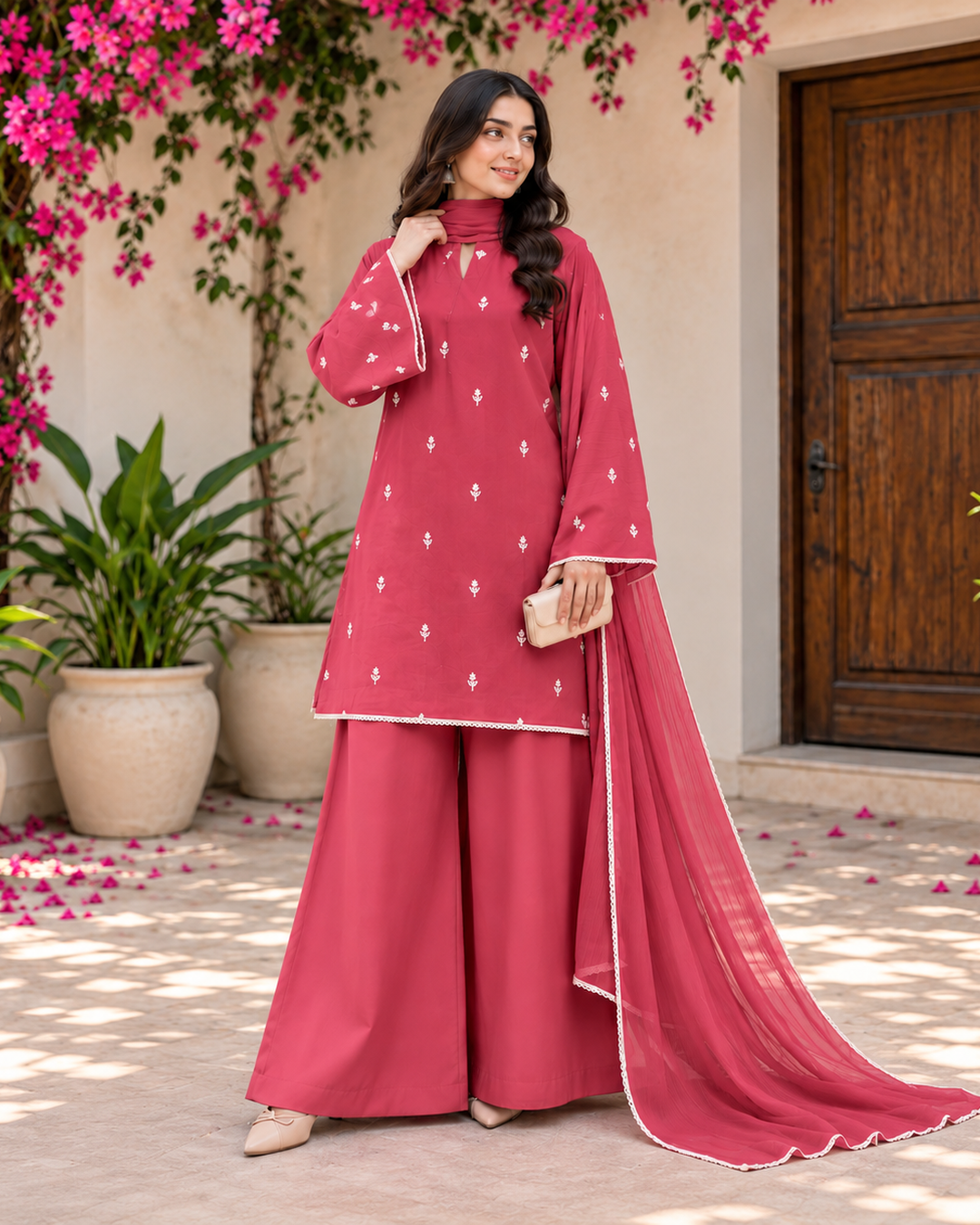 Bahar-e-Khas Embroidered Cotton Festive Suit, Ready to Wear